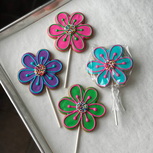 Flower Cookie-on-a-Stick
