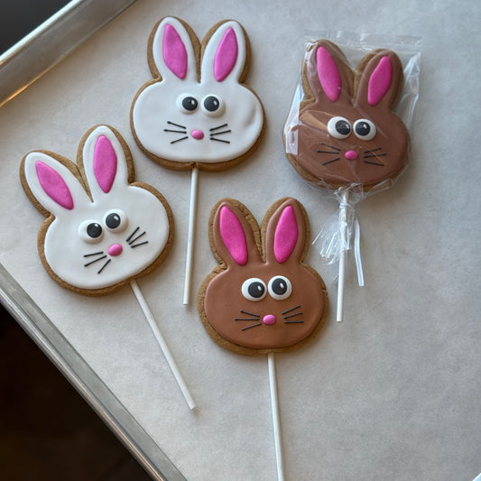 Bunny w/ Ears Cookie-on-a-Stick